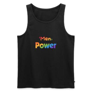 Men Power - Exprimez votre fierté! - Débardeur bio Premium Homme - noir - Devant - Michal (187cm)