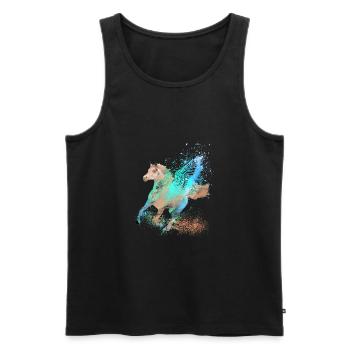flying horse,horse with wings,horse,graffiti - Men's Premium Organic Tank Top - black - Front - AI Model Male 178 light (178cm)