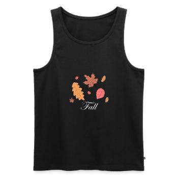 Fall - Herbst - Männer Premium Bio Tank Top - Schwarz - Vorne - Michal (187cm)