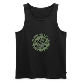 CERTIFIED SCUBA DIVER NOIR ET OLIVE - Débardeur bio Premium Homme - noir - Devant - Michal (187cm)