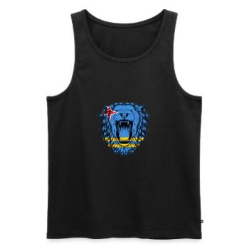 Aruba - Männer Premium Bio Tank Top - Schwarz - Vorne - AI Model Male 178 light (178cm)