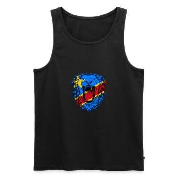 Demokratische Republik Kongo - Männer Premium Bio Tank Top - Schwarz - Vorne - AI Model Male 178 light (178cm)
