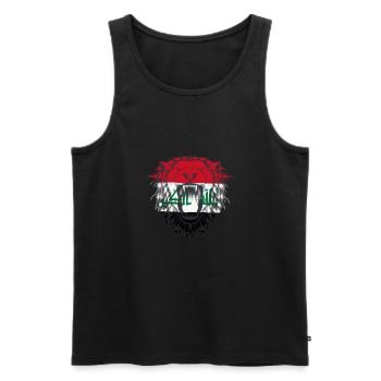 Iraq - Men's Premium Organic Tank Top - black - Front - AI Model Male 178 light (178cm)