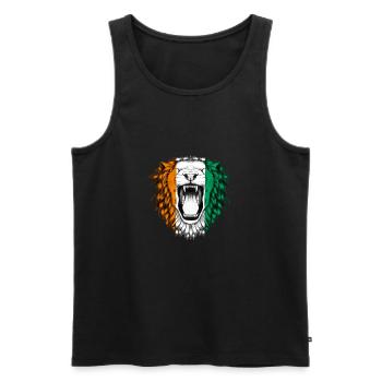 Ivory Coast - Men's Premium Organic Tank Top - black - Front - AI Model Male 178 light (178cm)