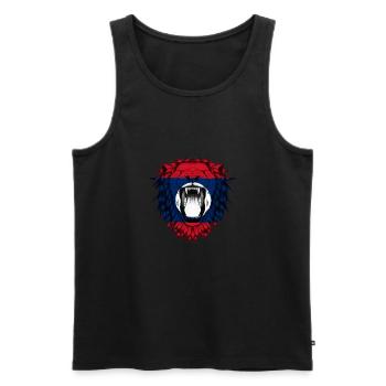 Laos - Men's Premium Organic Tank Top - black - Front - AI Model Male 178 light (178cm)