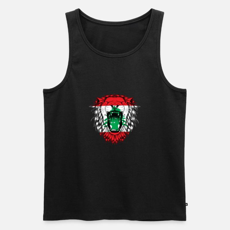 Libanon - Männer Premium Bio Tank Top - Schwarz