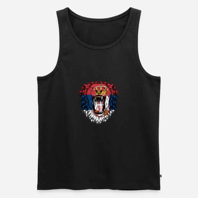 Serbien - Männer Premium Bio Tank Top - Schwarz