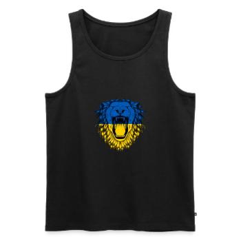 Ukraine - Men's Premium Organic Tank Top - black - Front - AI Model Male 178 light (178cm)