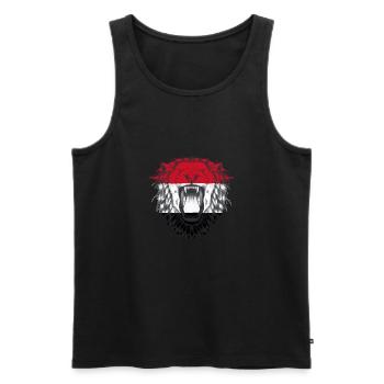Jemen - Männer Premium Bio Tank Top - Schwarz - Vorne - AI Model Male 178 light (178cm)