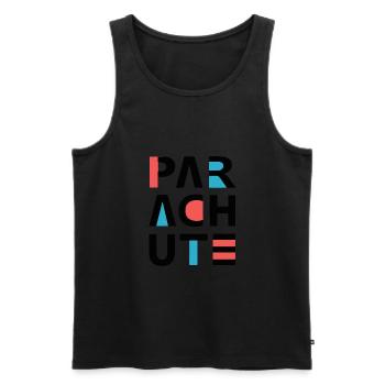 Parachute paragliding - Men's Premium Organic Tank Top - black - Front - AI Model Male 178 light (178cm)