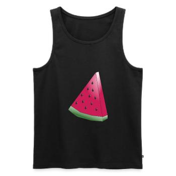 Melone - Männer Premium Bio Tank Top - Schwarz - Vorne - AI Model Male 178 light (178cm)