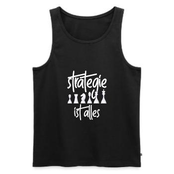 Strategie Ist Alles Schach Schachfiguren Geschenk - Männer Premium Bio Tank Top - Schwarz - Vorne - Michal (187cm)