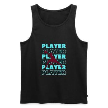Basketball - Player - Männer Premium Bio Tank Top - Schwarz - Vorne - AI Model Male 178 light (178cm)