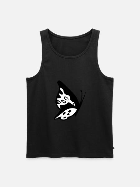 schmetterling - Männer Premium Bio Tank Top - Schwarz