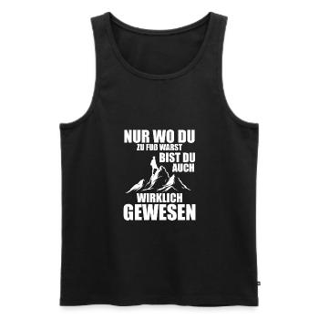 Cooler Berg Spruch Alpen Natur Bergsteigen - Männer Premium Bio Tank Top - Schwarz - Vorne - Michal (187cm)