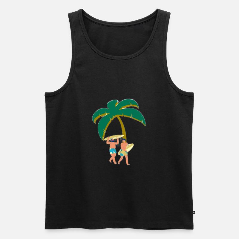 Urlaub - Männer Premium Bio Tank Top - Schwarz