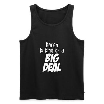 Karen ist eine große Sache - Männer Premium Bio Tank Top - Schwarz - Vorne - Michal (187cm)