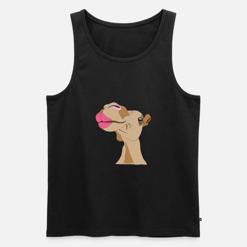 Kamel - Männer Premium Bio Tank Top - Schwarz