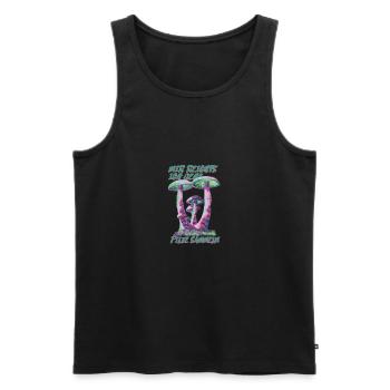 Mir reichts Champignons Ranger Pilzsucher - Männer Premium Bio Tank Top - Schwarz - Vorne - Michal (187cm)