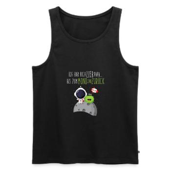 I lift you dear Dad to the moon and back - Men's Premium Organic Tank Top - black - Front - Michal (187cm)