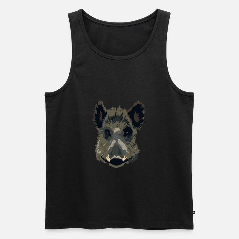 Wilsau oder Wildschwein als Geschenk - Männer Premium Bio Tank Top - Schwarz