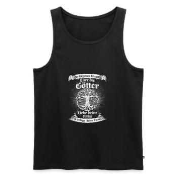 Germane Götter Krieger Familie Sprüche Geschenk - Männer Premium Bio Tank Top - Schwarz - Vorne - Michal (187cm)