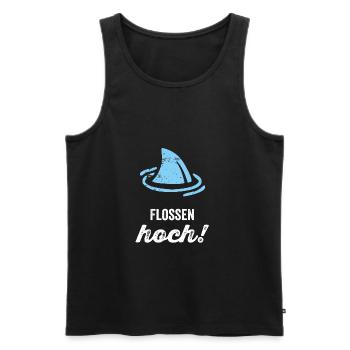 Flossen Hoch! - Männer Premium Bio Tank Top - Schwarz - Vorne - Michal (187cm)