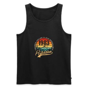 1983 Vintage Birthday Gift Idea Perfection - Débardeur bio Premium Homme - noir - Devant - Michal (187cm)