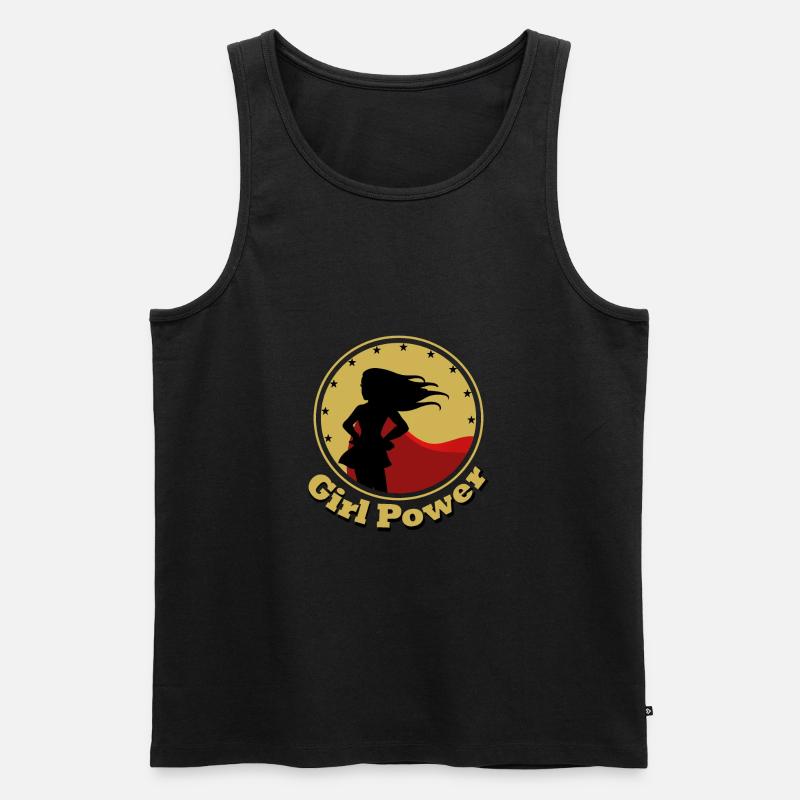 Mädchen macht - Männer Premium Bio Tank Top - Schwarz