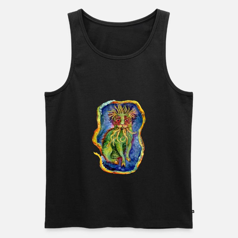 Cathulhu - Männer Premium Bio Tank Top - Schwarz