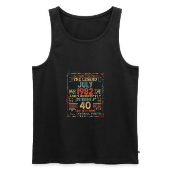Juli 1982 - 40. Geburtstag Geschenk. Awesome. - Männer Premium Bio Tank Top - Schwarz - Vorne - Michal (187cm)