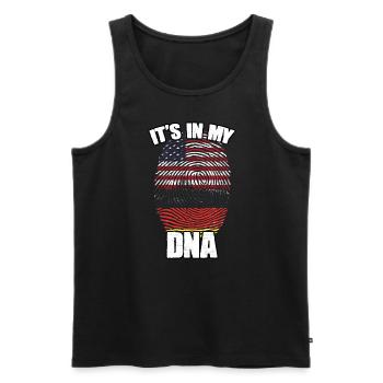 Es ist in meiner DNA Ein Amerikaner, gebürtiger - Männer Premium Bio Tank Top - Schwarz - Vorne - Michal (187cm)