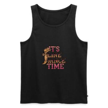 Line Dance Time Line Dancing Time to dance - Men's Premium Organic Tank Top - black - Front - AI Model Male 178 light (178cm)