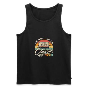 1993 Vintage Anniversaire Idée Cadeau Hommes - Débardeur bio Premium Homme - noir - Devant - Michal (187cm)