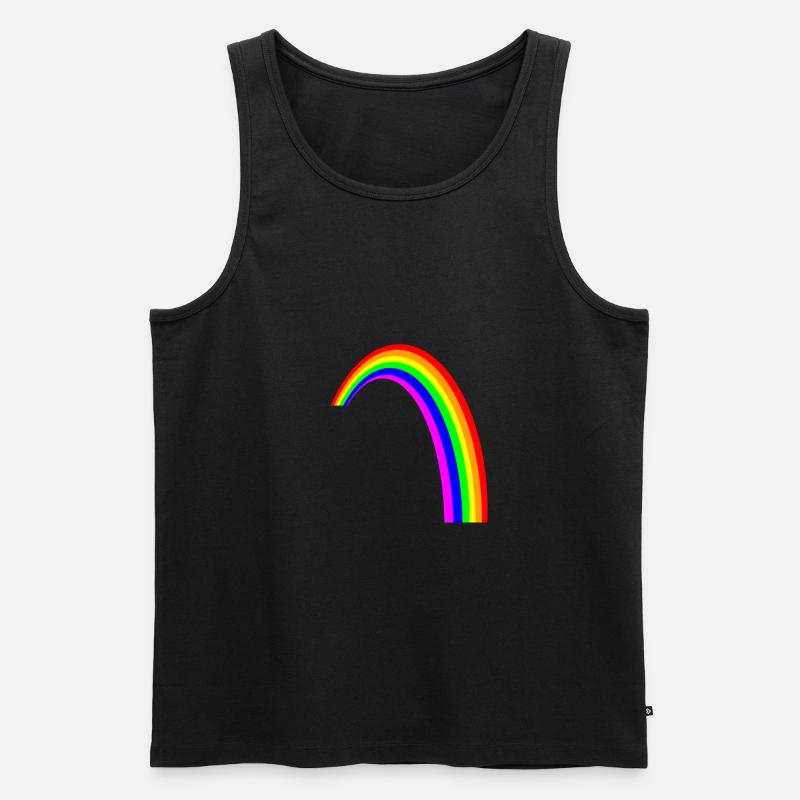 Rainbow - Männer Premium Bio Tank Top - Schwarz