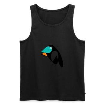 bird - Men's Premium Organic Tank Top - black - Front - AI Model Male 178 light (178cm)
