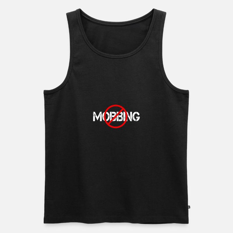 NO MOBBING! - Männer Premium Bio Tank Top - Schwarz