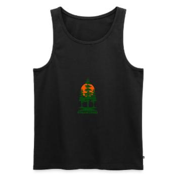Team Trees Merchandise - Männer Premium Bio Tank Top - Schwarz - Vorne - AI Model Male 178 light (178cm)