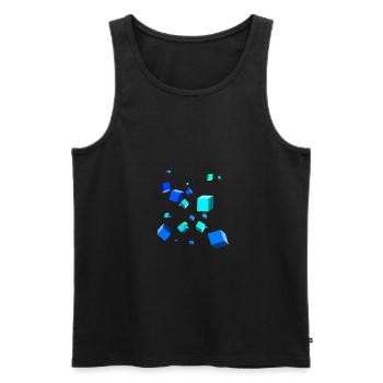3D-Würfel - Männer Premium Bio Tank Top - Schwarz - Vorne - AI Model Male 178 light (178cm)