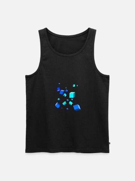 3D cubes - Men's Premium Organic Tank Top - black