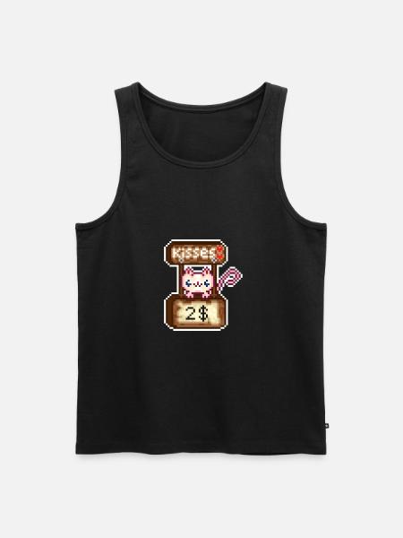 Kitty Kisses - Men's Premium Organic Tank Top - black