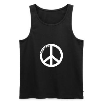 Peace and love - Männer Premium Bio Tank Top - Schwarz - Vorne - Michal (187cm)