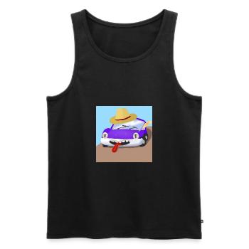 Freddie das Auto - Männer Premium Bio Tank Top - Schwarz - Vorne - AI Model Male 178 light (178cm)