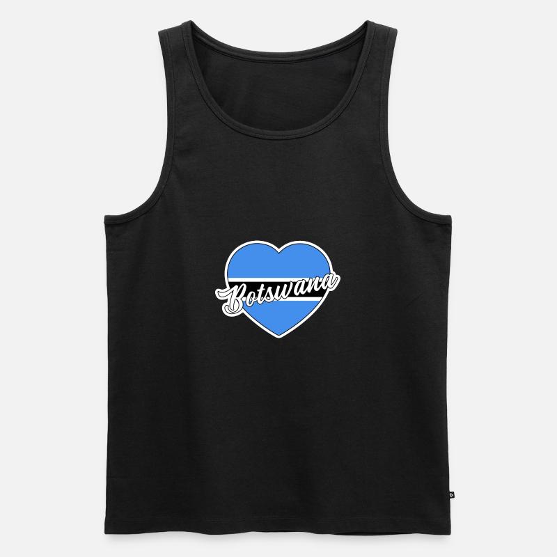 Botswana - Männer Premium Bio Tank Top - Schwarz