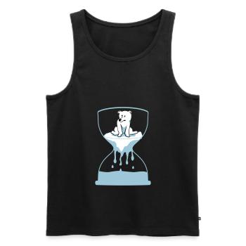 Polar bear - Men's Premium Organic Tank Top - black - Front - AI Model Male 178 light (178cm)