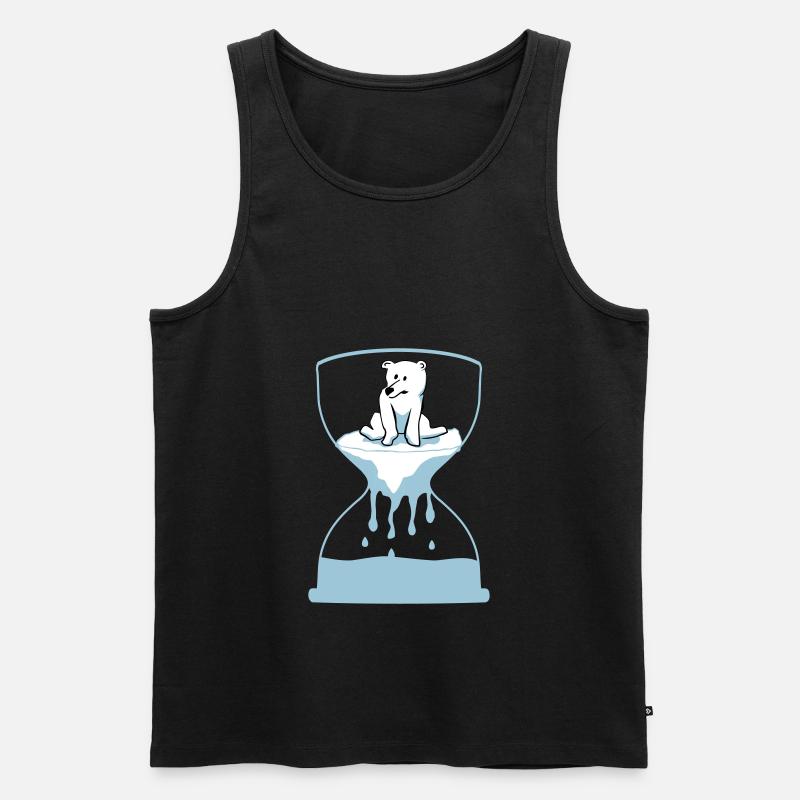 Eisbär - Männer Premium Bio Tank Top - Schwarz