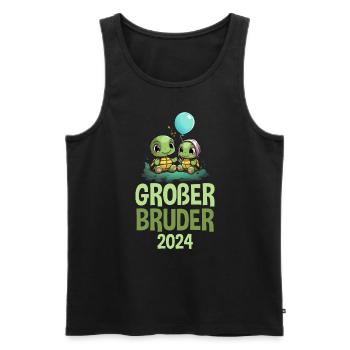 Big Brother 2024 Turtles Pregnancy - Men's Premium Organic Tank Top - black - Front - Michal (187cm)