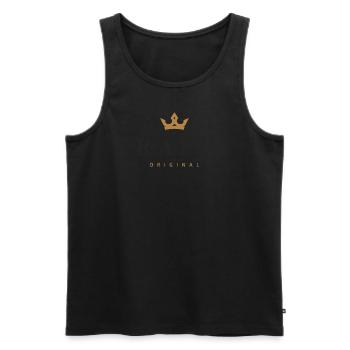 Rapp Original Familienlogo - Männer Premium Bio Tank Top - Schwarz - Vorne - AI Model Male 178 light (178cm)