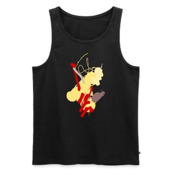 Abstract color spot - Men's Premium Organic Tank Top - black - Front - AI Model Male 178 light (178cm)