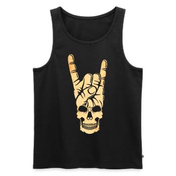 Musique rock and roll Musique rock - Débardeur bio Premium Homme - noir - Devant - Michal (187cm)